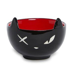Emily the Strange x Dolls Kill Midnight Nosh Miles the Cat Figural Ceramic Bowl
